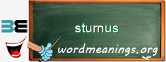 WordMeaning blackboard for sturnus